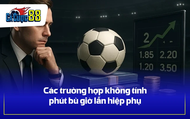 Các trường hợp không tính phút bù giờ lẫn hiệp phụ
